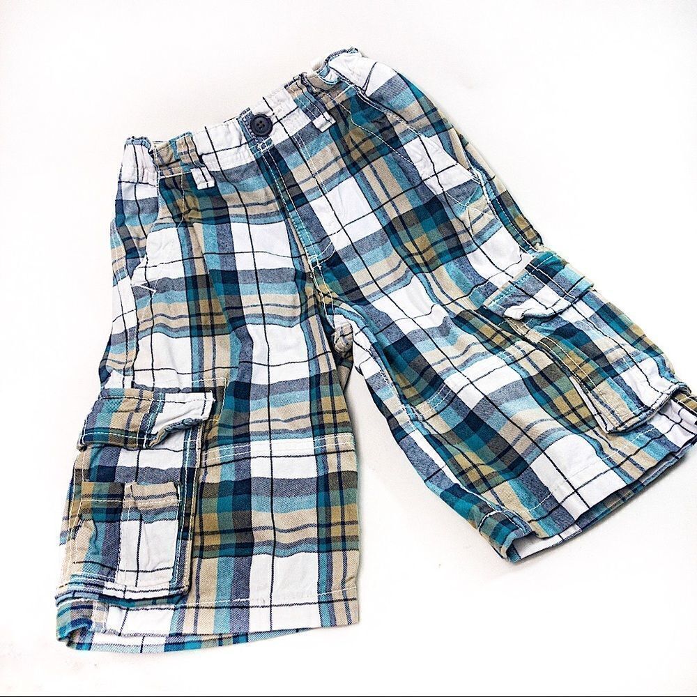 Cherokee Plaid Cargo Shorts Sz 8
